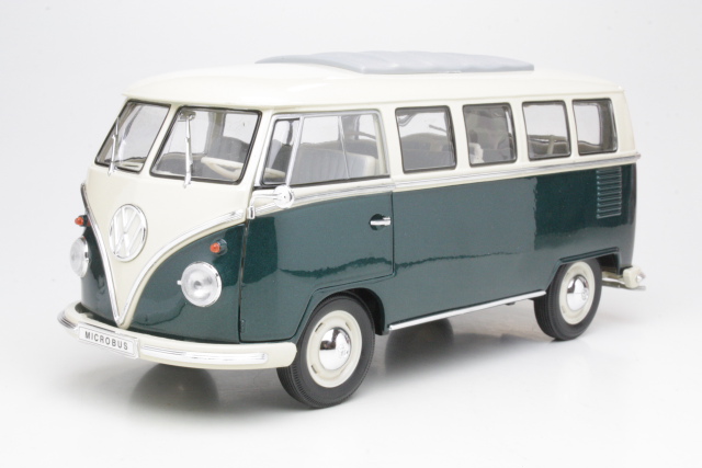 VW T1 Bus 1962, vihreä/beige - Sulje napsauttamalla kuva