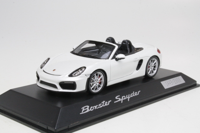 Porsche Boxster Spyder 2015, valkoinen - Sulje napsauttamalla kuva