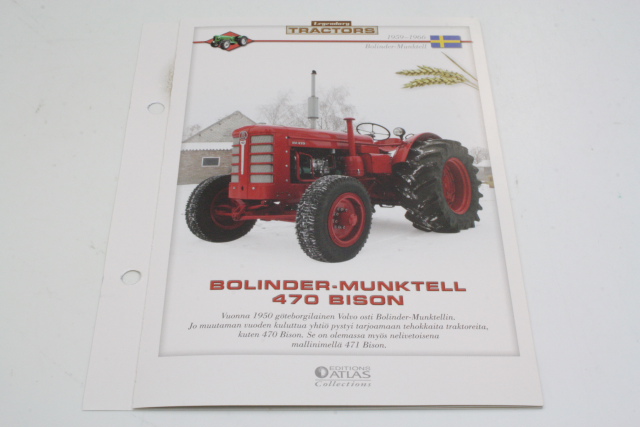 Bolinder Munktell 470 Bison 1964, punainen - Sulje napsauttamalla kuva