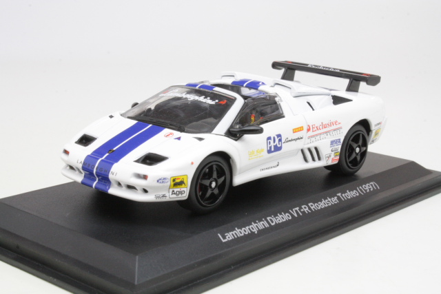 Lamborghini Diablo VT-R Roadster Trofeo 1997, white/blue - Click Image to Close