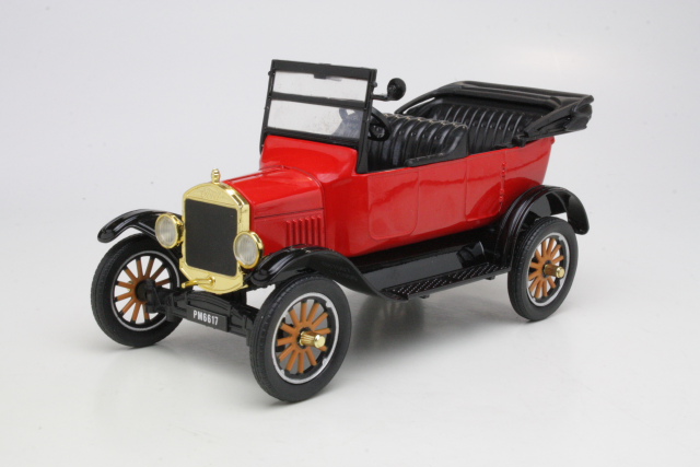 Ford Model T Touring Cabriolet 1925, punainen/musta - Sulje napsauttamalla kuva