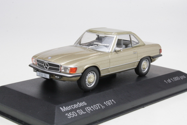 Mercedes 350 SL (R107) 1971, beige - Sulje napsauttamalla kuva