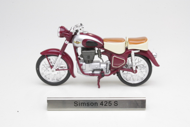 Simson 425S, tummanpunainen - Sulje napsauttamalla kuva