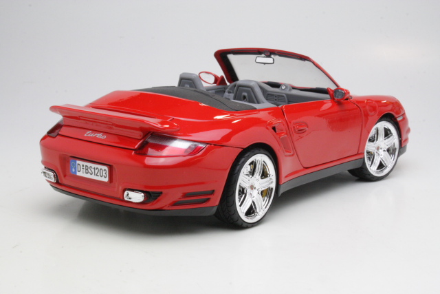 Porsche 911 (997) Turbo Cabriolet, punainen - Sulje napsauttamalla kuva