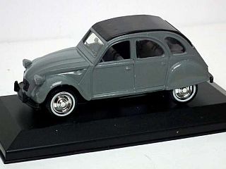 Citroen 2CV, vaaleanharmaa/musta