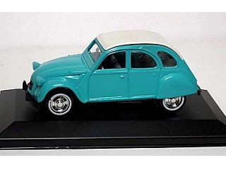 Citroen 2CV, turquoise/white - Click Image to Close