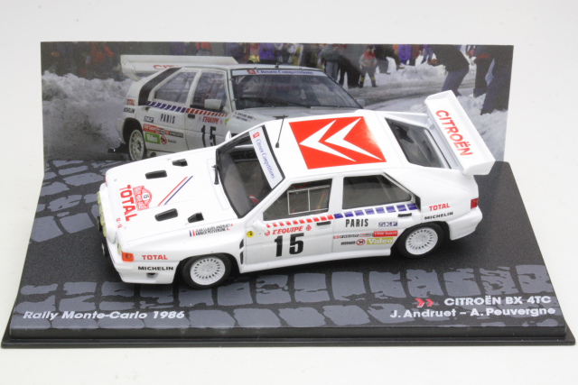 Citroen BX 4TC, Monte Carlo 1986, J.C.Andruet, no.15 - Sulje napsauttamalla kuva