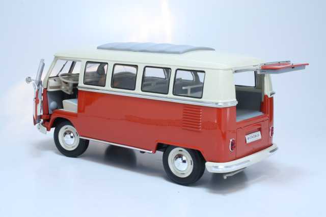 VW T1 Bus 1962, punainen/kerma - Sulje napsauttamalla kuva