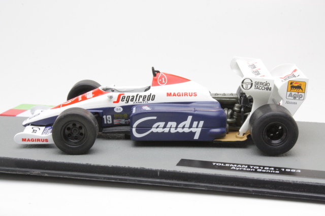 Toleman TG184, F1 1984, A.Senna, no.19 - Sulje napsauttamalla kuva