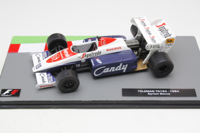 Toleman TG184, F1 1984, A.Senna, no.19 - Sulje napsauttamalla kuva