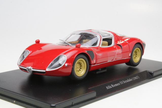 Alfa Romeo 33 Stradale 1967, punainen - Sulje napsauttamalla kuva