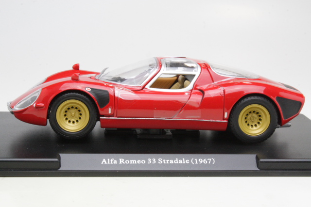 Alfa Romeo 33 Stradale 1967, punainen - Sulje napsauttamalla kuva