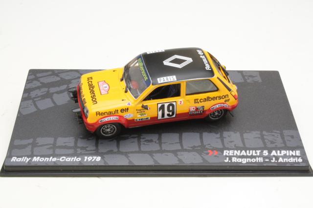 Renault 5 Alpine, Monte Carlo 1978, J.Ragnotti, no.19 - Sulje napsauttamalla kuva