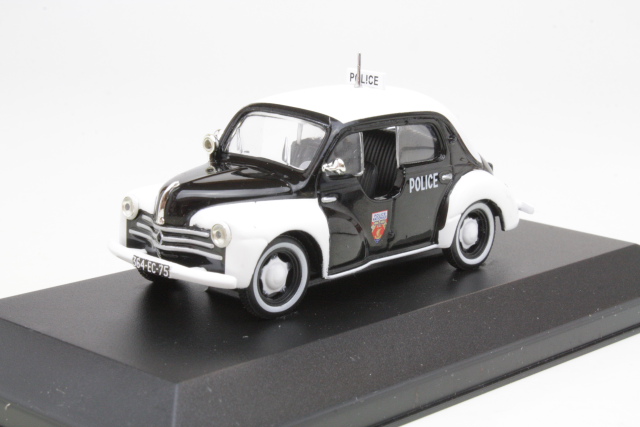 Renault 4CV "Police", valkoinen/musta - Sulje napsauttamalla kuva