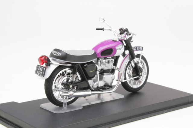 Triumph Bonneville T120 1967, pinkki/musta - Sulje napsauttamalla kuva