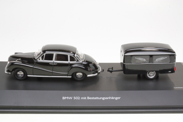 BMW 502 Sedan with Westfalia funeral trailer