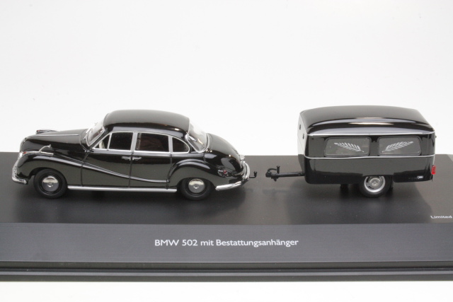 BMW 502 Sedan with Westfalia funeral trailer - Sulje napsauttamalla kuva