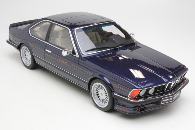 BMW E24 Alpina B7 Bi-Turbo Coupe 1985, tummansininen - Sulje napsauttamalla kuva