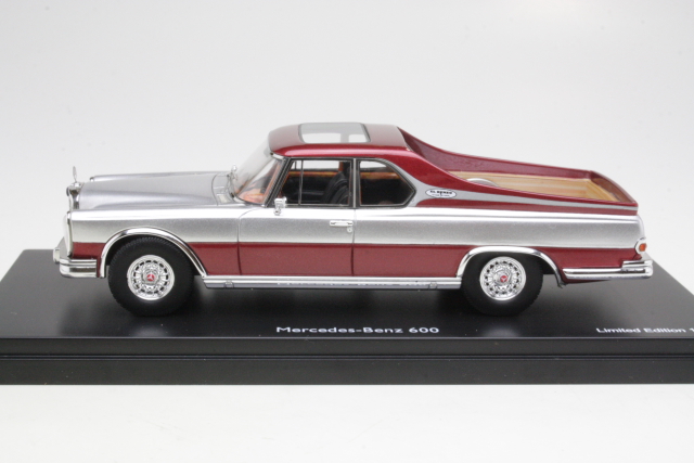Mercedes 600 Pick-Up, punainen/hopea