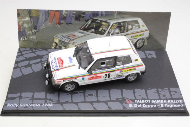 Talbot Samba Rallye, San Remo 1983, G.Del Zoppo, no.28 - Sulje napsauttamalla kuva