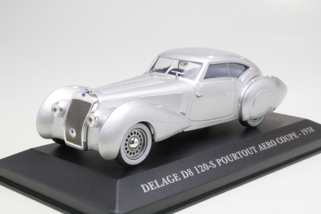Delage D8 120-S Pourtout Aero Coupe 1938, silver