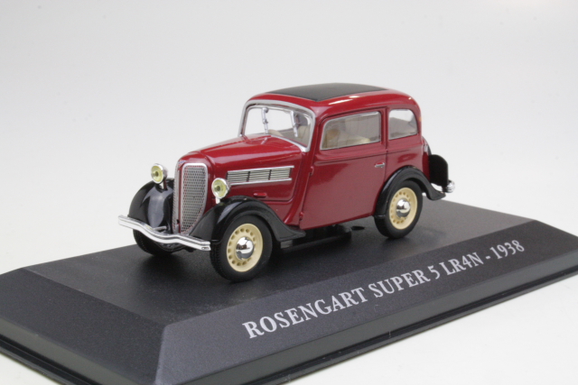 Rosengart Super 5 LR4N 1938, punainen/musta - Sulje napsauttamalla kuva
