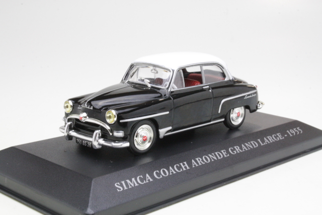 Simca Aronde Grand Large 1955, musta/valkoinen - Sulje napsauttamalla kuva