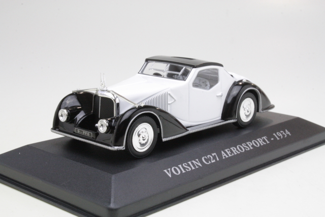 Voisin C27 Aerosport 1934, valkoinen/musta - Sulje napsauttamalla kuva