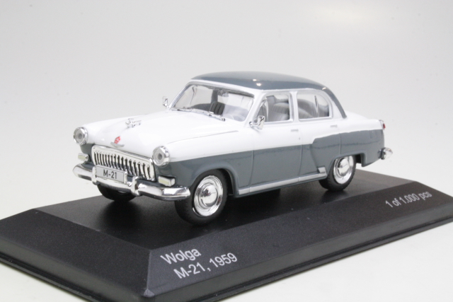 Volga GAZ M21 1959, harmaa/valkoinen