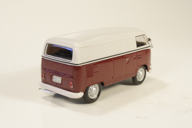 VW T1 Van, tummanpunainen/valkoinen