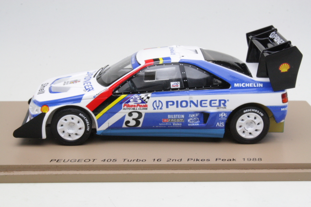 Peugeot 405 T16, 2nd. Pikes Peak 1988, J.Kankkunen, no.3