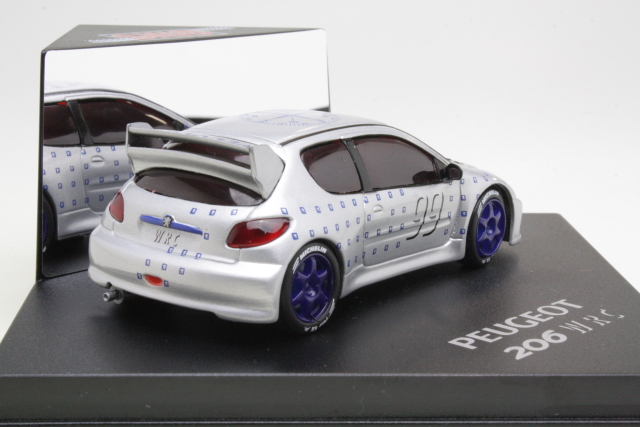 Peugeot 206 WRC 1998, silver "Presentation Car" - Click Image to Close