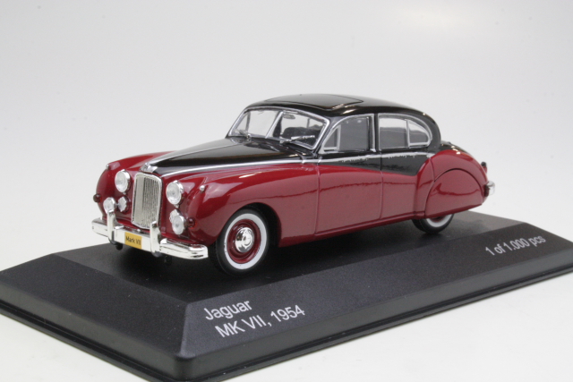 Jaguar MK VII 1954, tummanpunainen/musta - Sulje napsauttamalla kuva