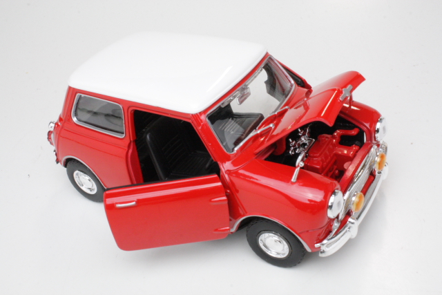 Mini Cooper 1969, punainen/valkoinen - Sulje napsauttamalla kuva