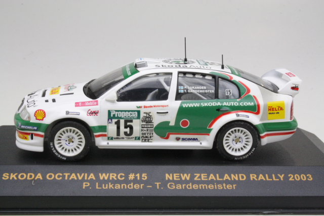 Skoda Octavia WRC, New Zealand 2003, T.Gardemeister, no.15 - Sulje napsauttamalla kuva
