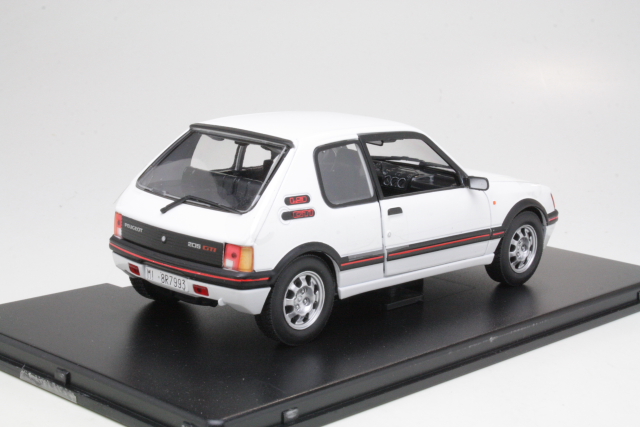 Peugeot 205 GTi, valkoinen - Sulje napsauttamalla kuva