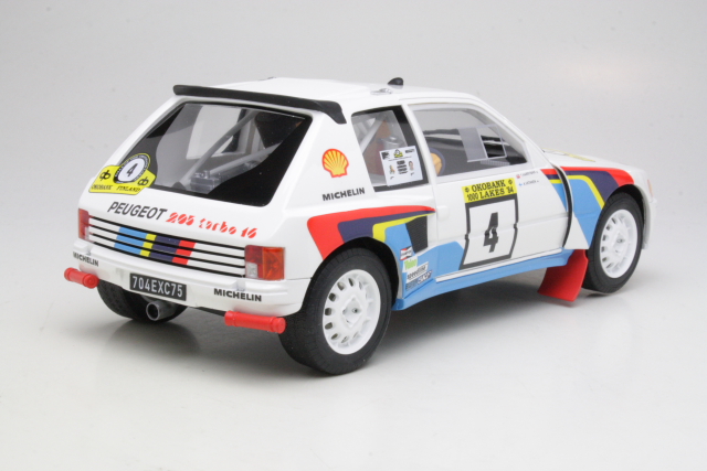 Peugeot 205T16, 1st. Finland 1984, A.Vatanen, no.4 - Sulje napsauttamalla kuva