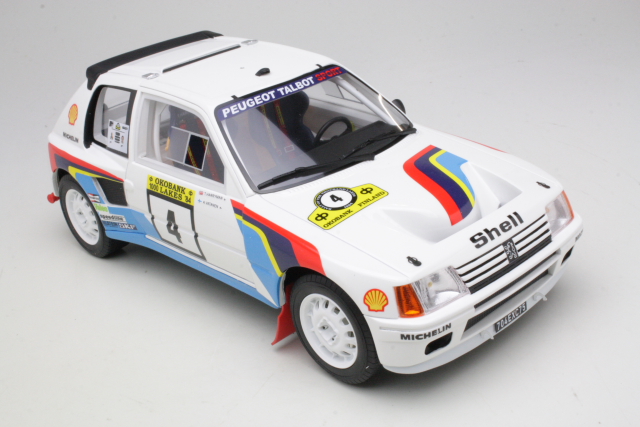 Peugeot 205T16, 1st. Finland 1984, A.Vatanen, no.4 - Sulje napsauttamalla kuva