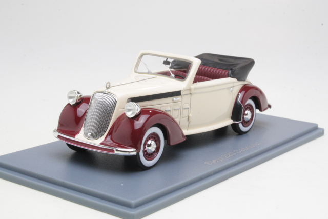 Steyr 220 Cabriolet 1939, beige/punainen - Sulje napsauttamalla kuva