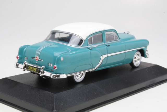 Pontiac Chieftain 1954, turkoosi/valkoinen - Sulje napsauttamalla kuva