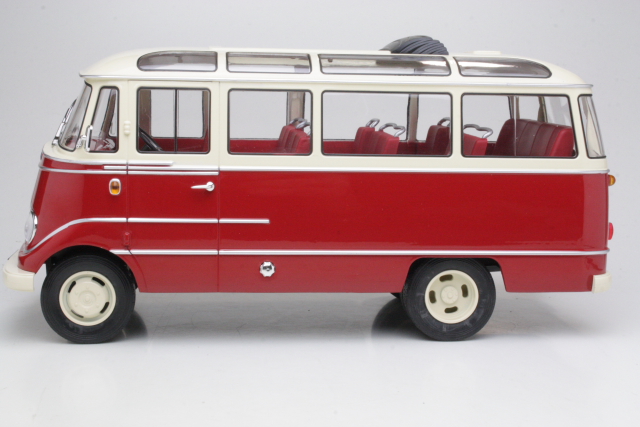 Mercedes O319 Bus 1960, punainen/valkoinen - Sulje napsauttamalla kuva