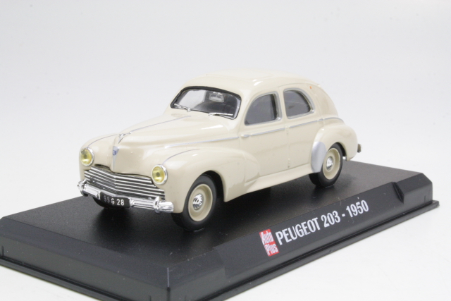 Peugeot 203 1950, kermanvalkoinen - Sulje napsauttamalla kuva