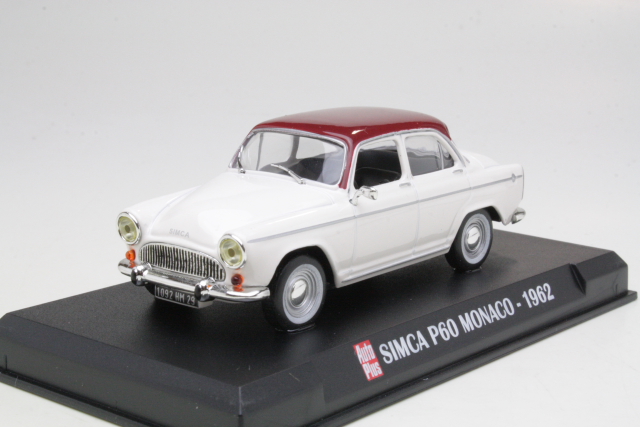 Simca P60 Monaco 1962, valkoinen/punainen - Sulje napsauttamalla kuva