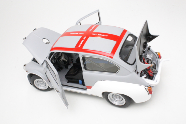 Fiat Abarth 1000 TCR 1970, harmaa/punainen
