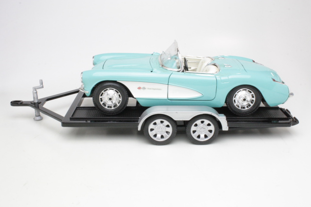 Autotraileri 1:18, musta/hopea