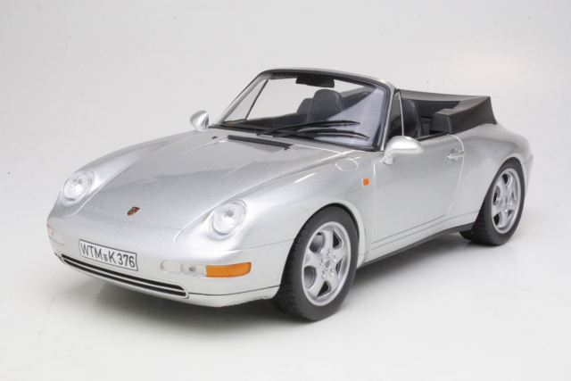 Porsche 911 Carrera Cabriolet 1993, hopea - Sulje napsauttamalla kuva