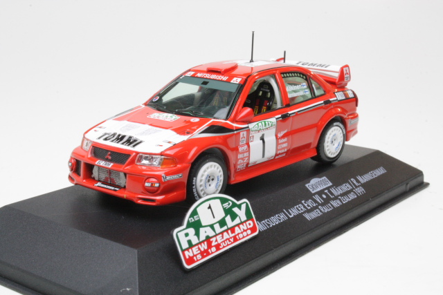 Mitsubishi Lancer Evo VI, 1st. New Zealand 1999, T.Mäkinen, no.1 - Sulje napsauttamalla kuva