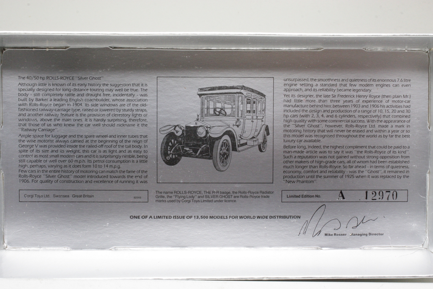 Rolls Royce Silver Chost 1912, hopea