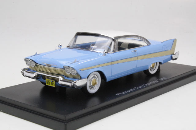 Plymouth Fury Hardtop 1958, light blue/white