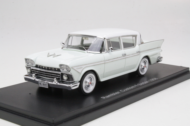 Rambler Custom 6 Sedan 1958, light turquois/white
